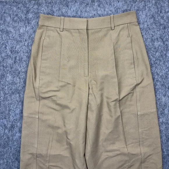Victoria Beckham Trouser Pants Women's US 6 Balloon Pleated Tan Italy 29 x 29
